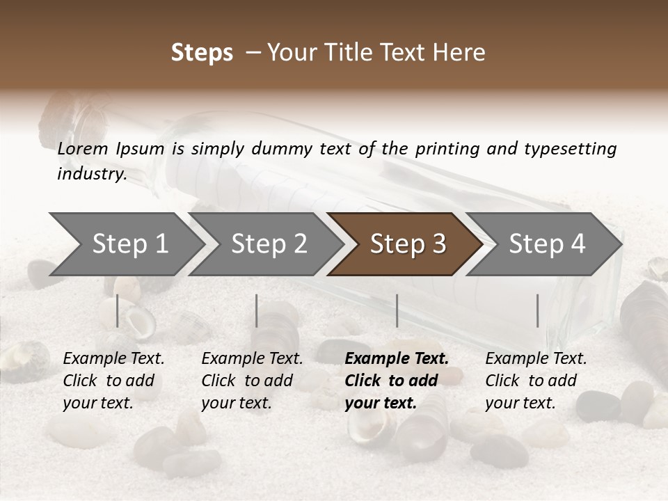 Shells Message Stones PowerPoint Template