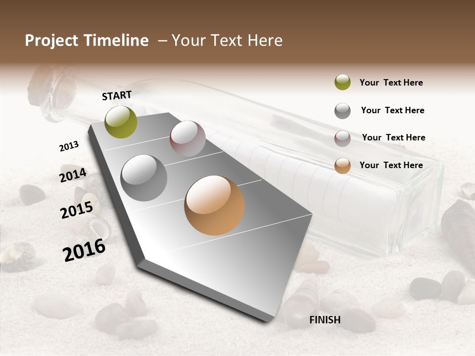 Shells Message Stones PowerPoint Template