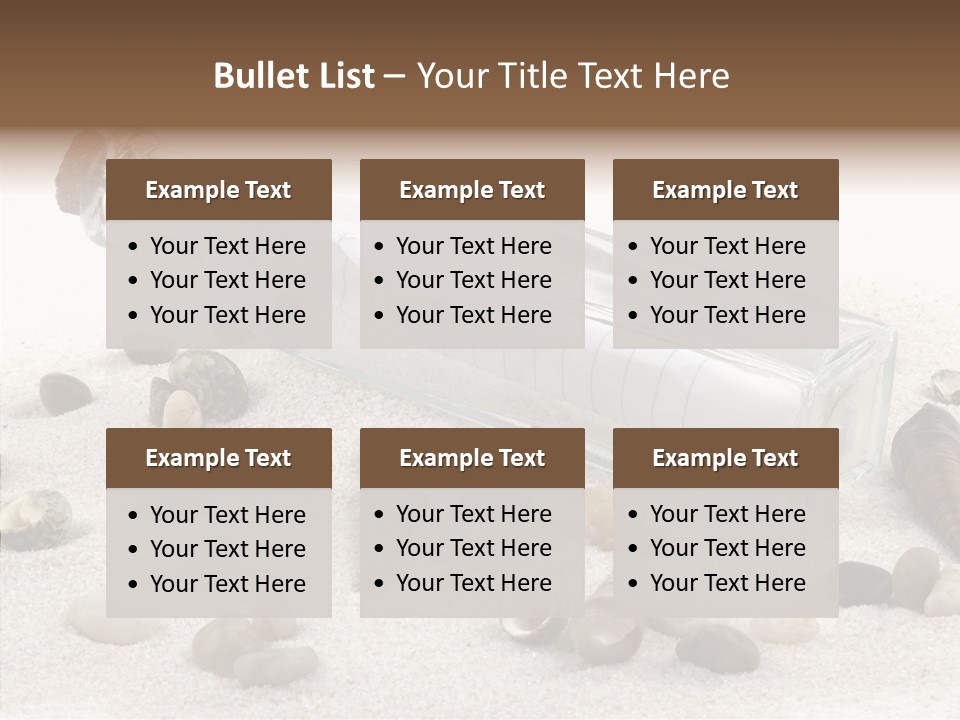 Shells Message Stones PowerPoint Template
