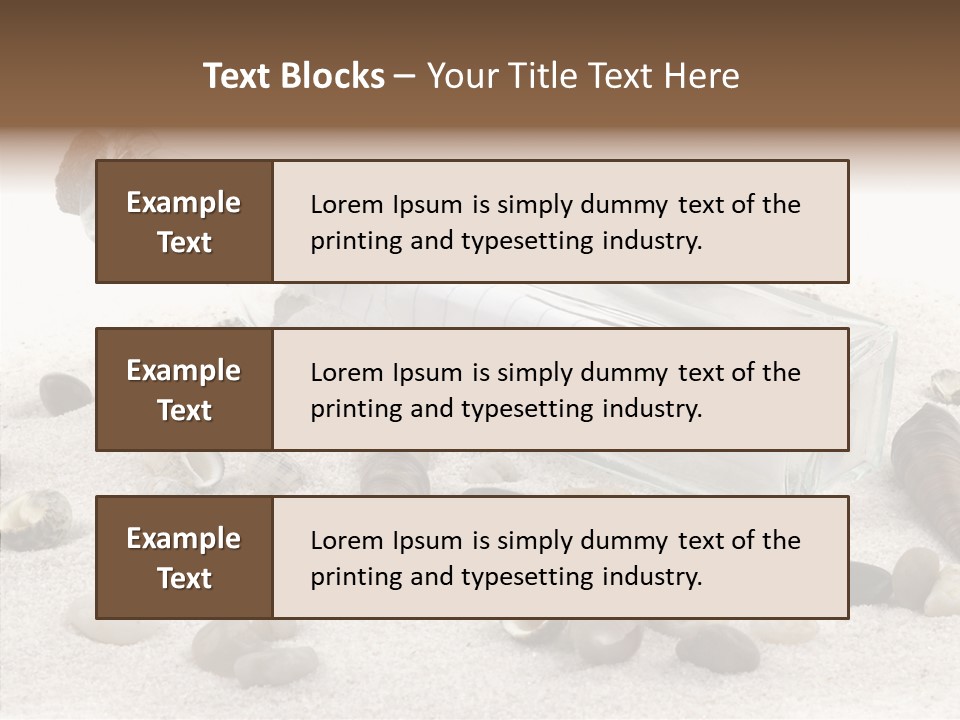 Shells Message Stones PowerPoint Template