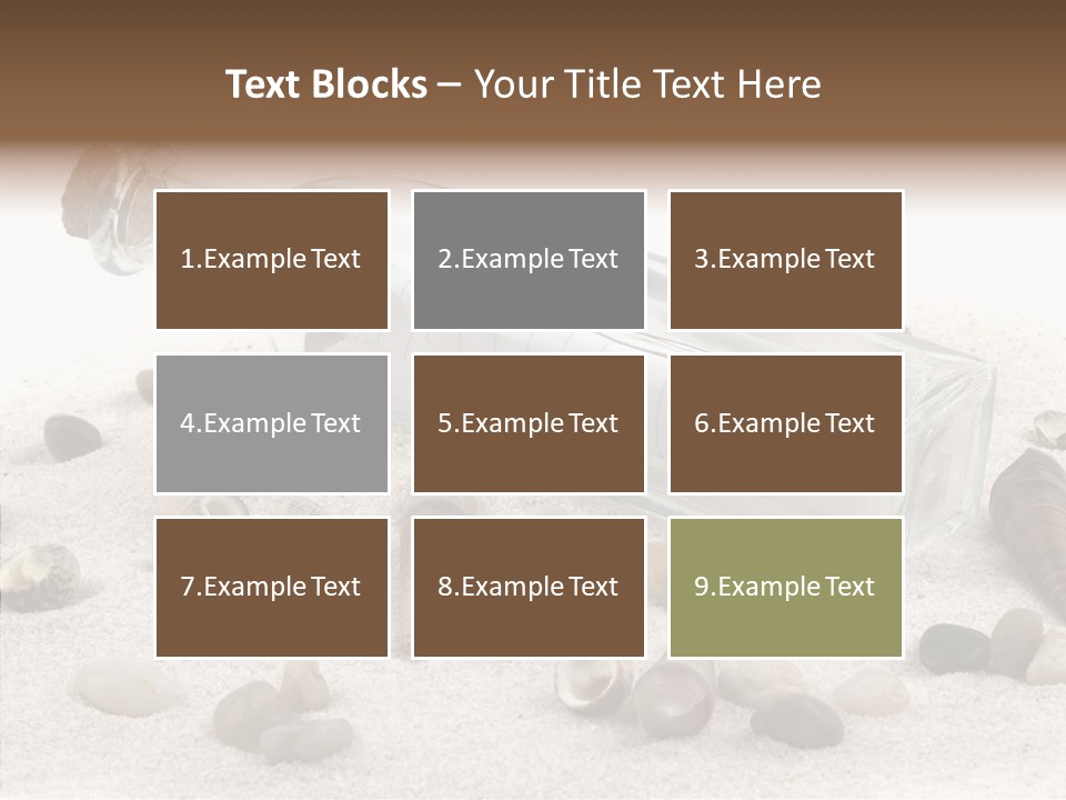 Shells Message Stones PowerPoint Template