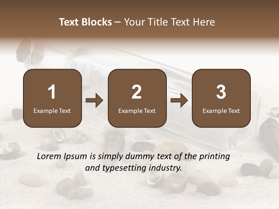 Shells Message Stones PowerPoint Template