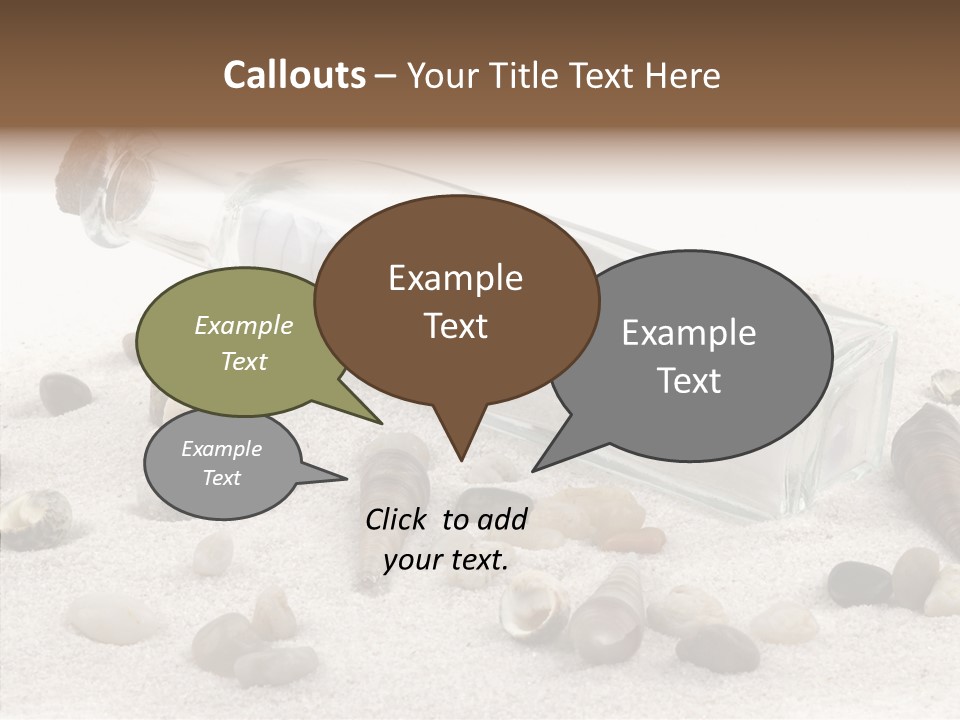 Shells Message Stones PowerPoint Template
