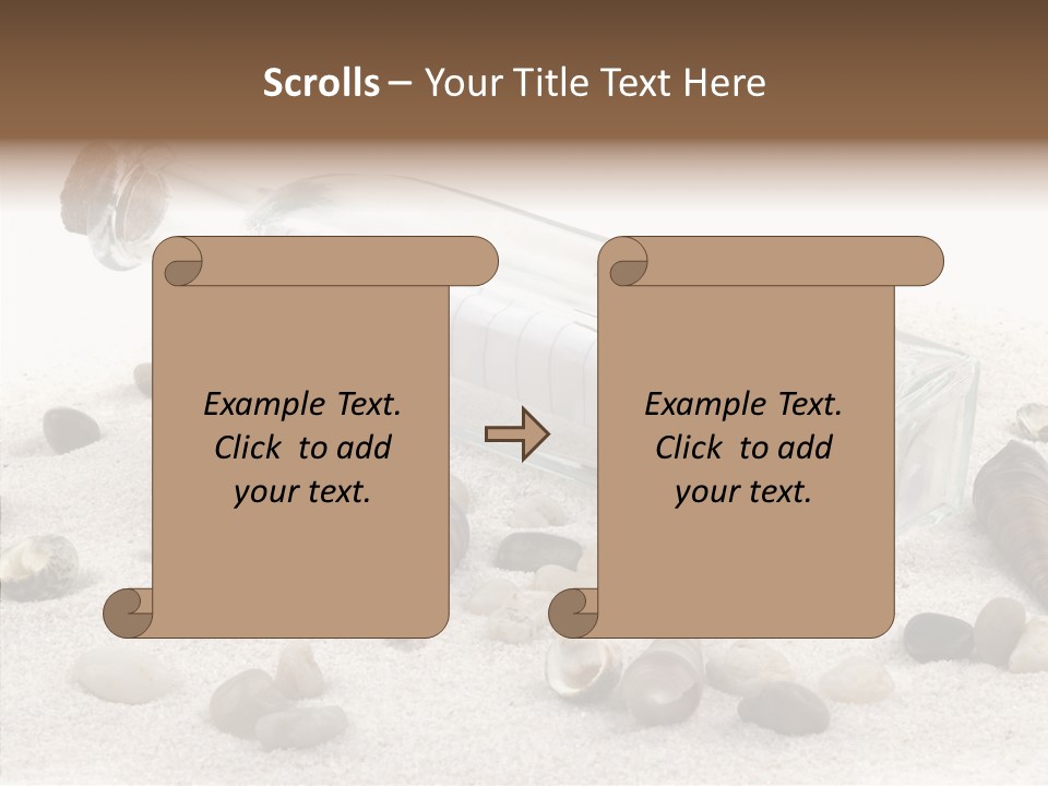 Shells Message Stones PowerPoint Template