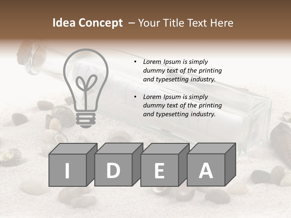 Shells Message Stones PowerPoint Template