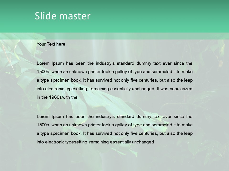 Leaf Spray Rain PowerPoint Template