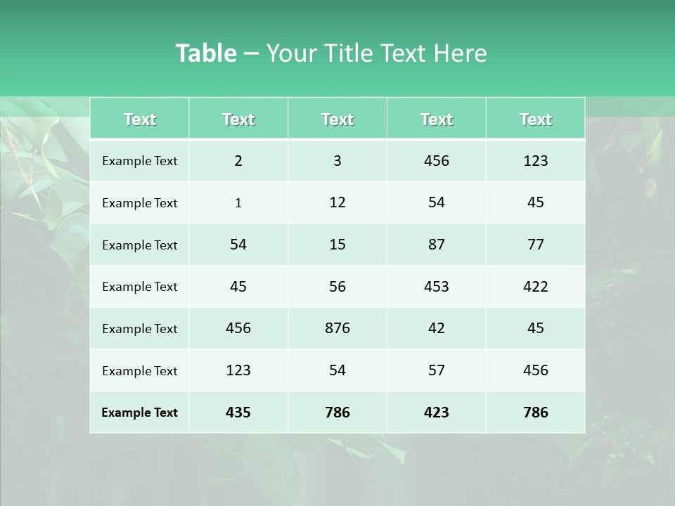 Leaf Spray Rain PowerPoint Template
