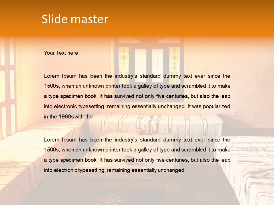 History Sepia Stonework PowerPoint Template