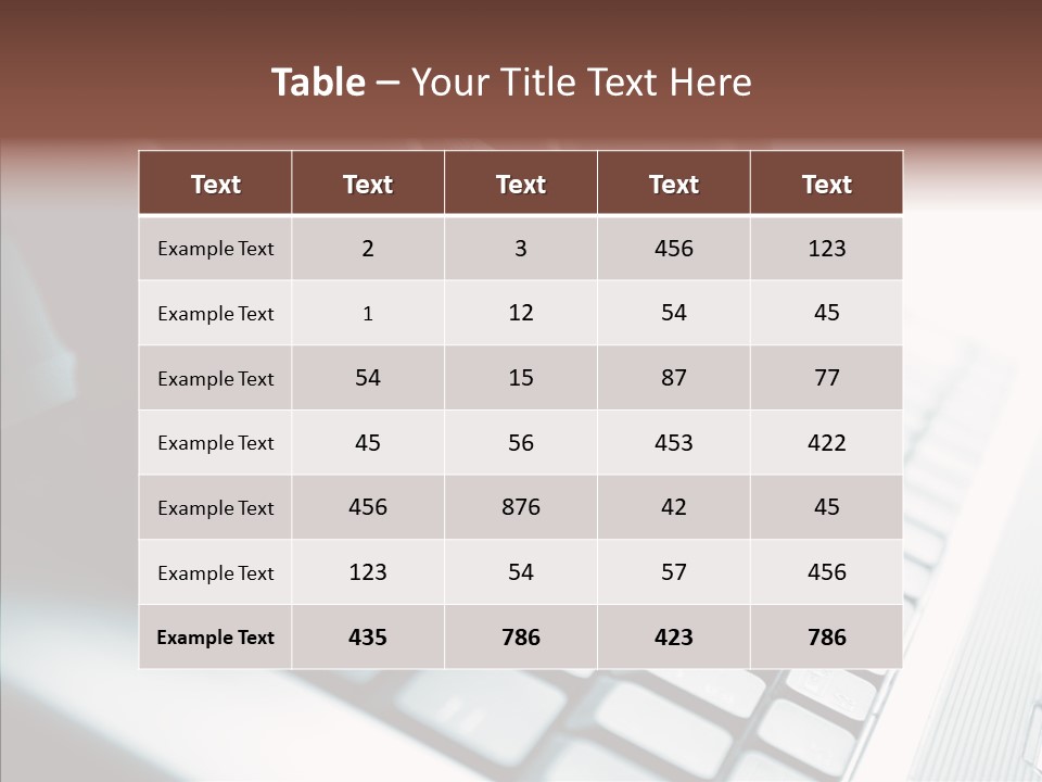 Laptop Fingers Closeup PowerPoint Template