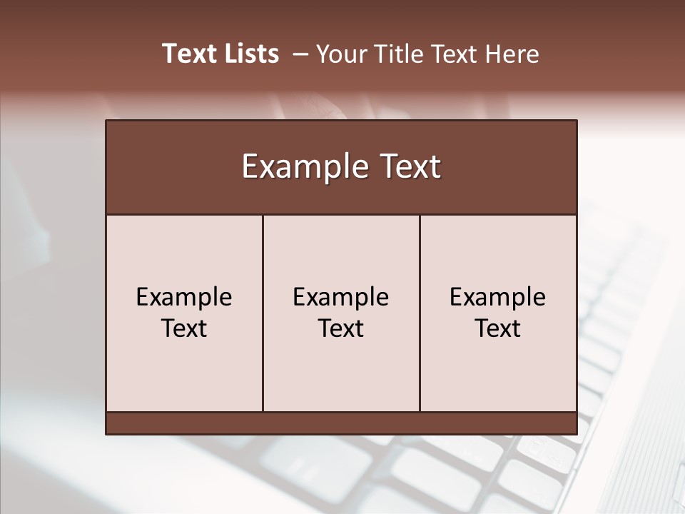 Laptop Fingers Closeup PowerPoint Template