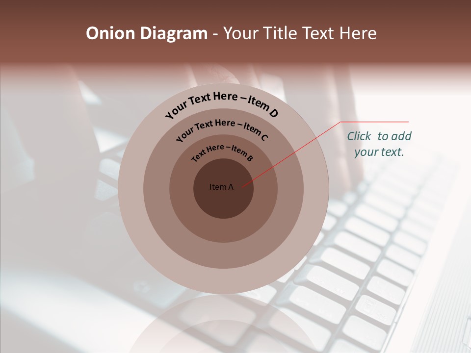 Laptop Fingers Closeup PowerPoint Template