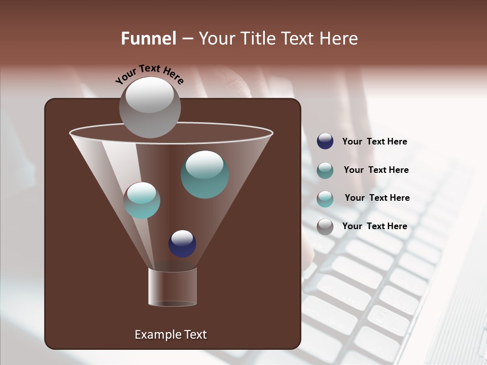 Laptop Fingers Closeup PowerPoint Template