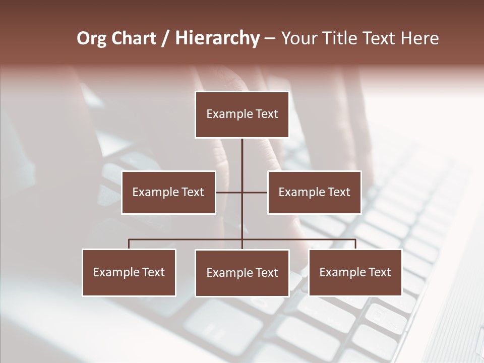 Laptop Fingers Closeup PowerPoint Template