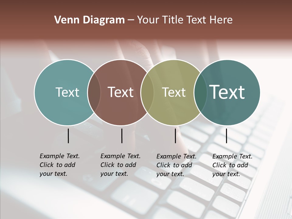 Laptop Fingers Closeup PowerPoint Template