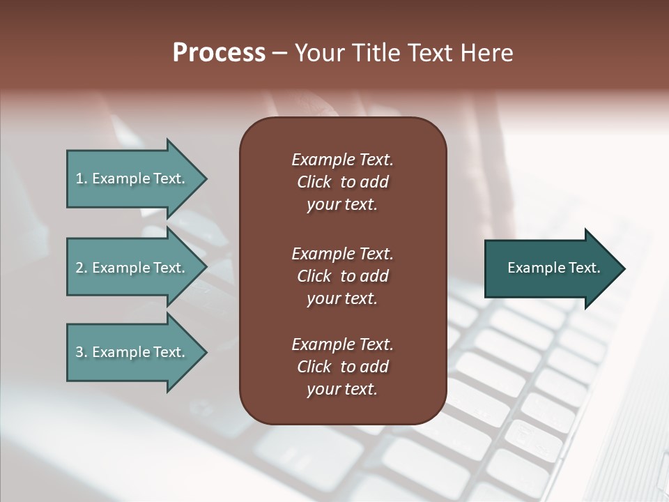 Laptop Fingers Closeup PowerPoint Template