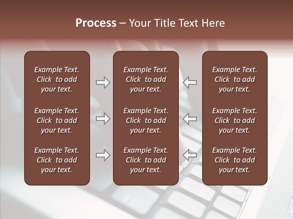 Laptop Fingers Closeup PowerPoint Template