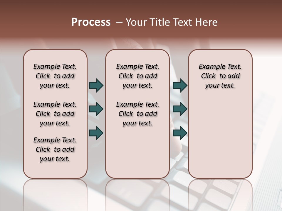Laptop Fingers Closeup PowerPoint Template