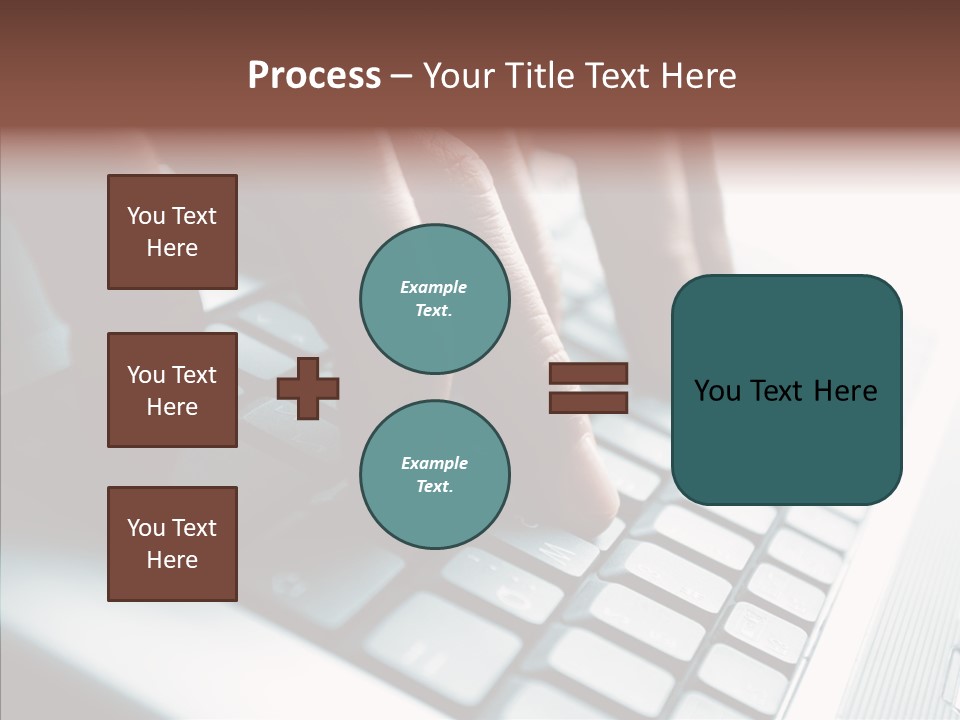 Laptop Fingers Closeup PowerPoint Template