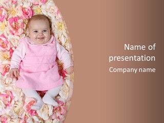 Laying Infant Lying PowerPoint Template