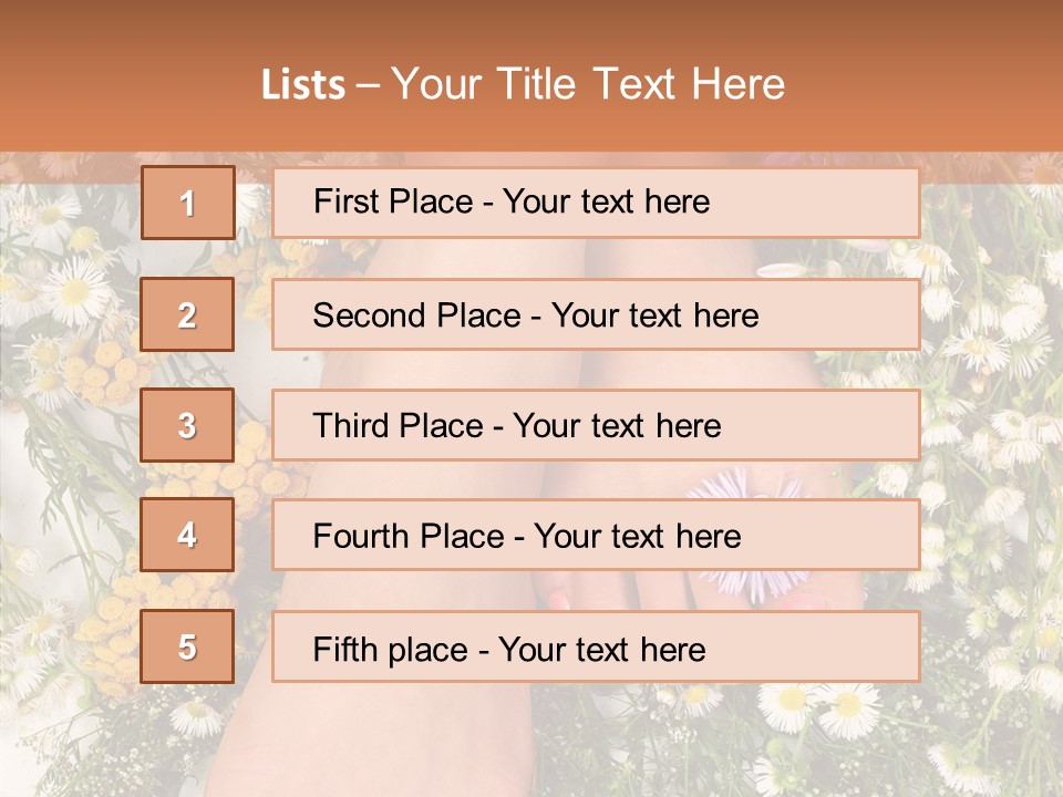 Natural Caucasian Seduce PowerPoint Template