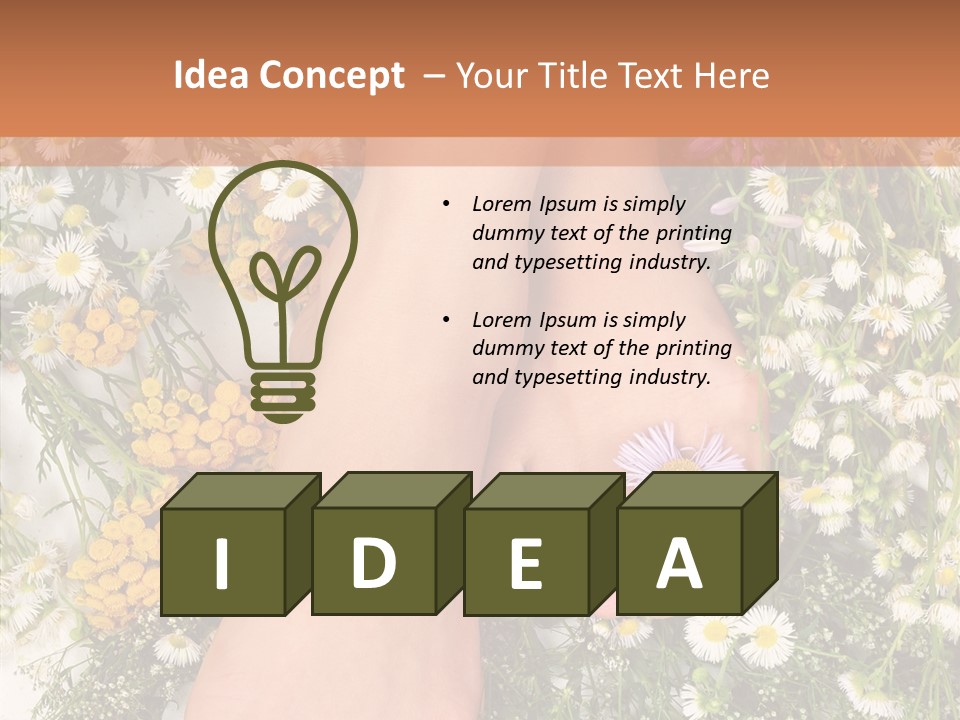 Natural Caucasian Seduce PowerPoint Template