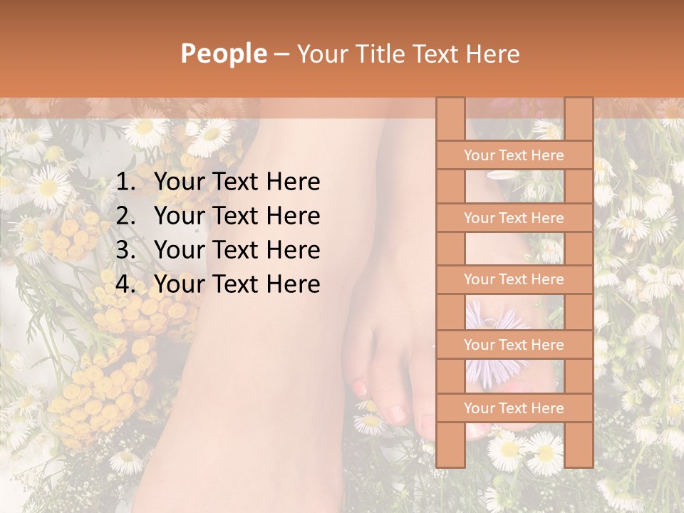 Natural Caucasian Seduce PowerPoint Template