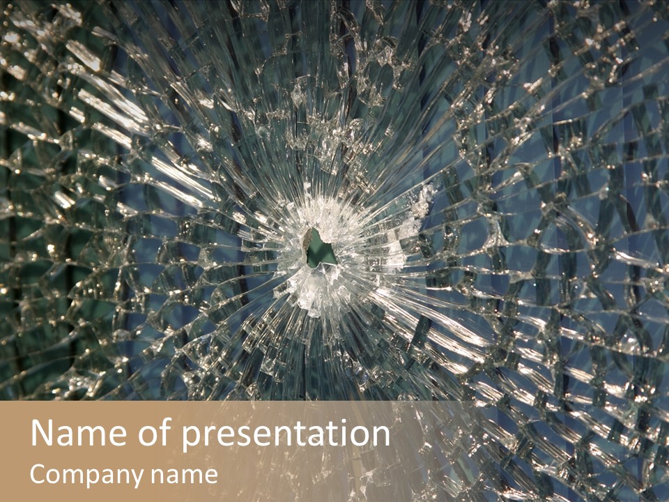 Fracture Bullet Destruction PowerPoint Template