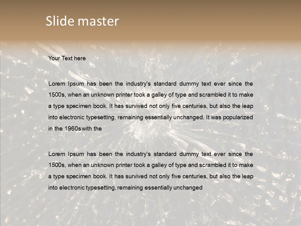 Fracture Bullet Destruction PowerPoint Template