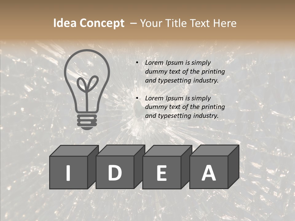 Fracture Bullet Destruction PowerPoint Template