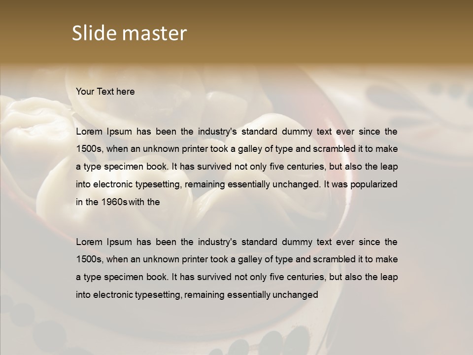 Pelmeni Tasty Food PowerPoint Template