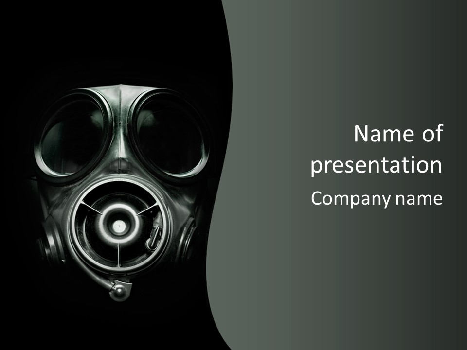 Toxic Pollution Inhaling PowerPoint Template