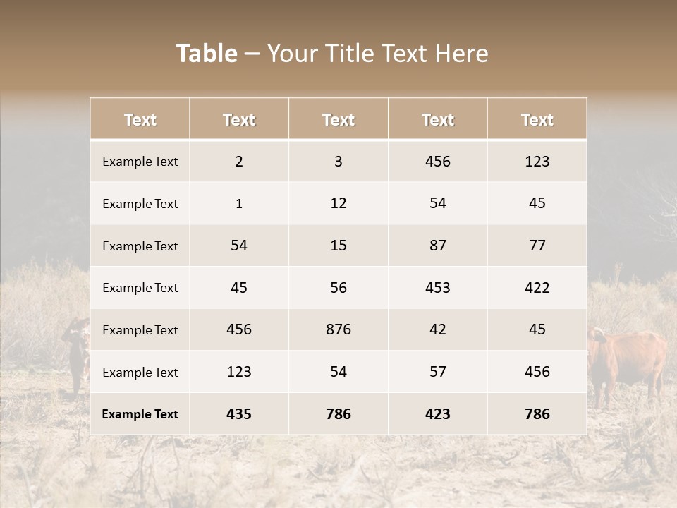 Beef Graze Eating PowerPoint Template
