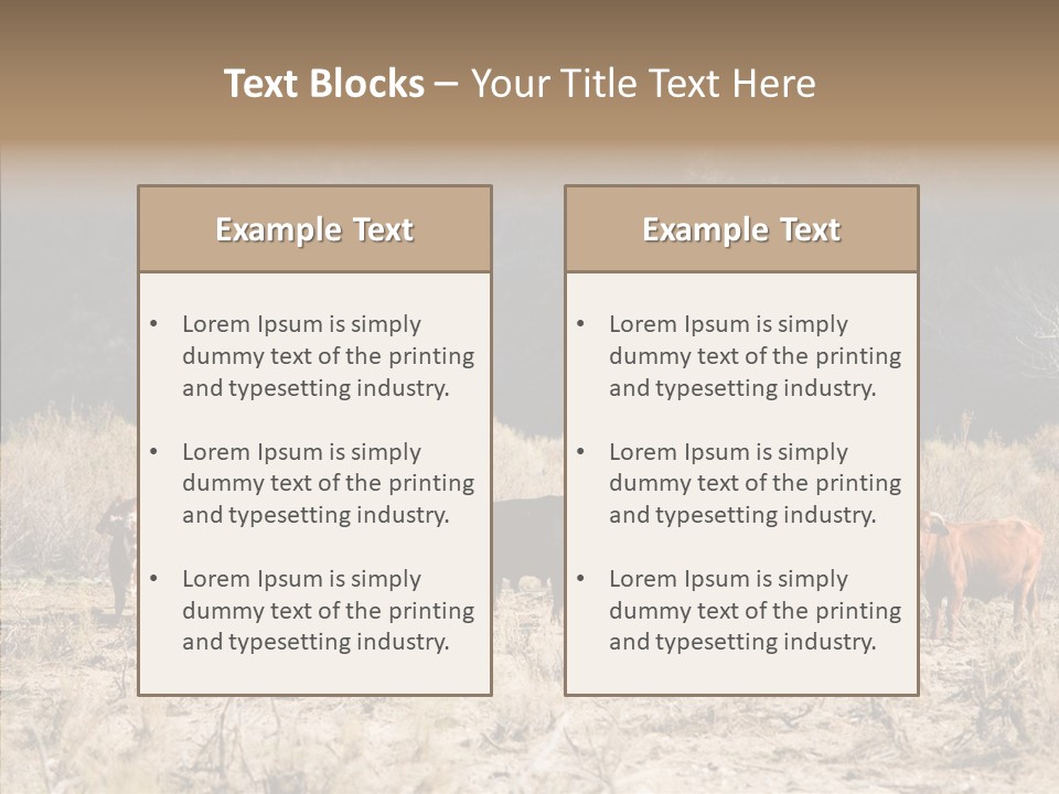 Beef Graze Eating PowerPoint Template
