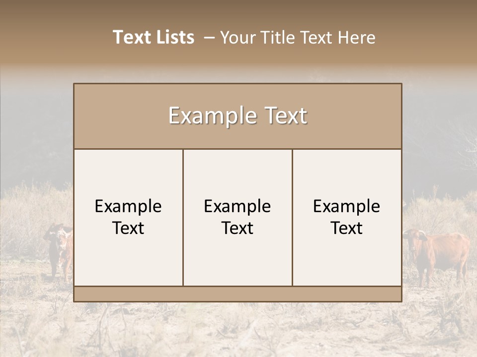 Beef Graze Eating PowerPoint Template