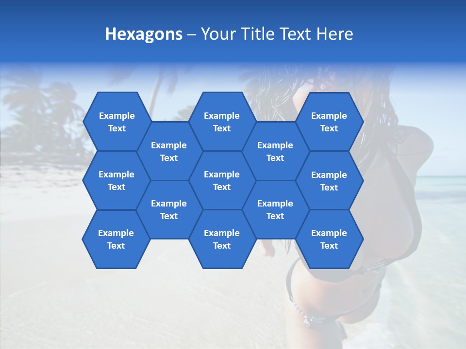 Breasts Tanned Woman PowerPoint Template