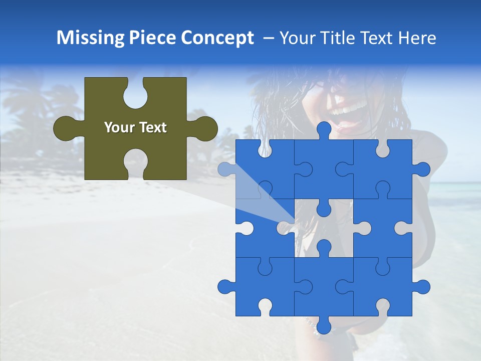 Breasts Tanned Woman PowerPoint Template