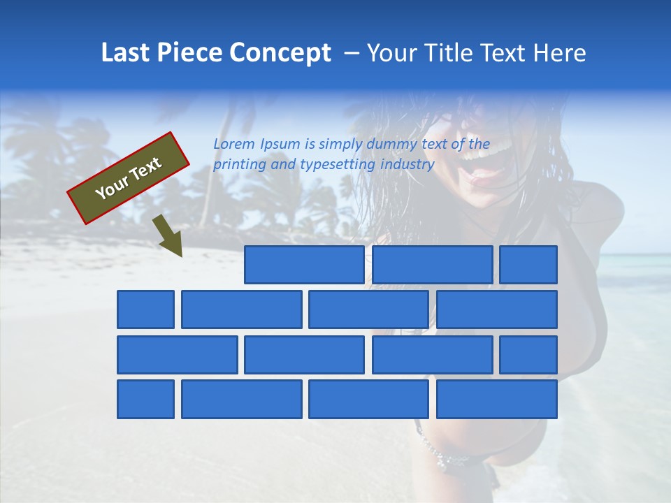 Breasts Tanned Woman PowerPoint Template