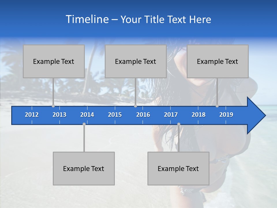 Breasts Tanned Woman PowerPoint Template