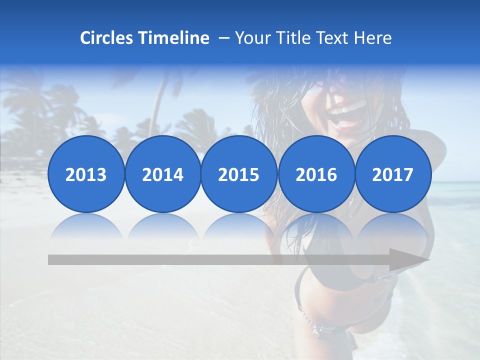 Breasts Tanned Woman PowerPoint Template