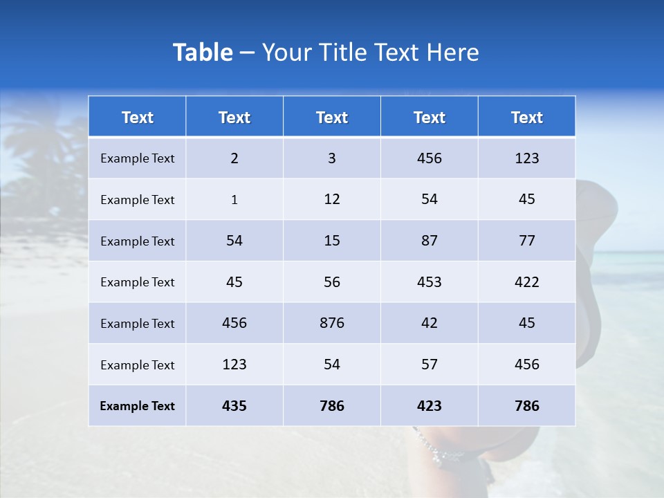 Breasts Tanned Woman PowerPoint Template