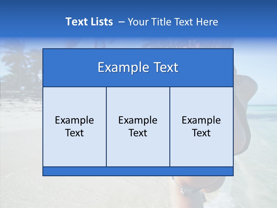 Breasts Tanned Woman PowerPoint Template