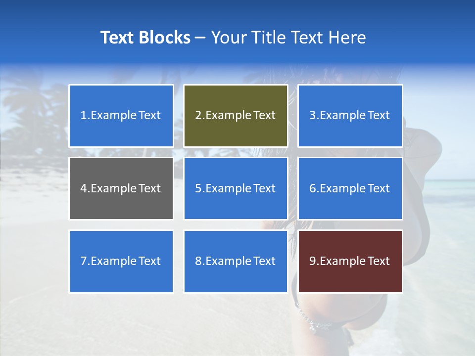 Breasts Tanned Woman PowerPoint Template