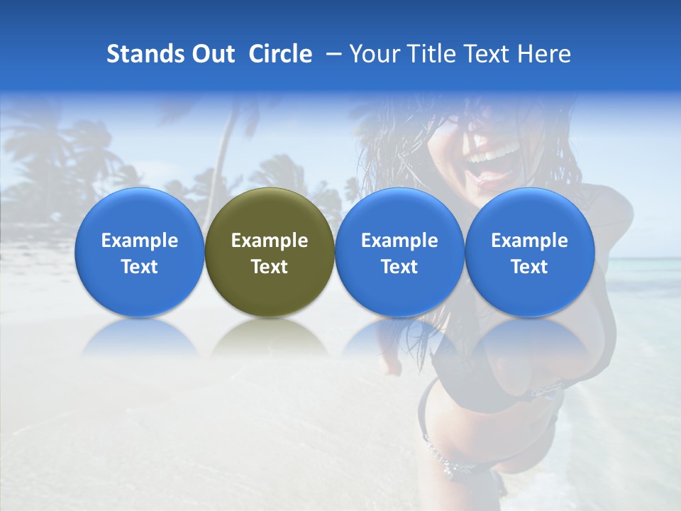 Breasts Tanned Woman PowerPoint Template