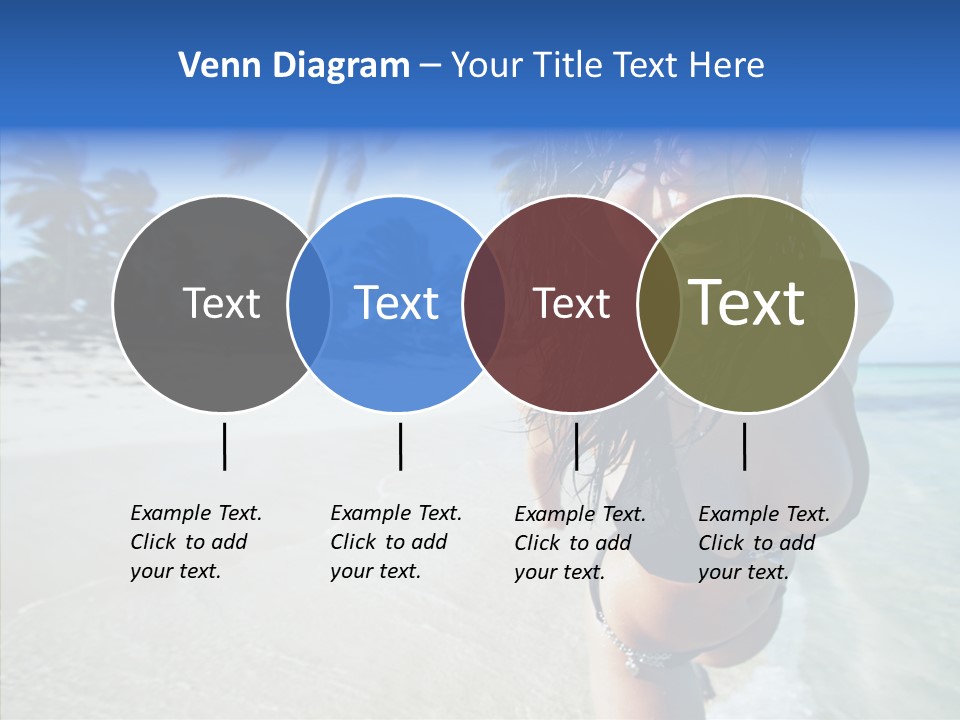 Breasts Tanned Woman PowerPoint Template