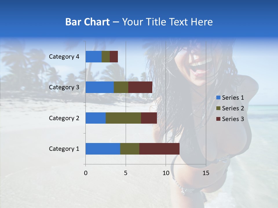 Breasts Tanned Woman PowerPoint Template