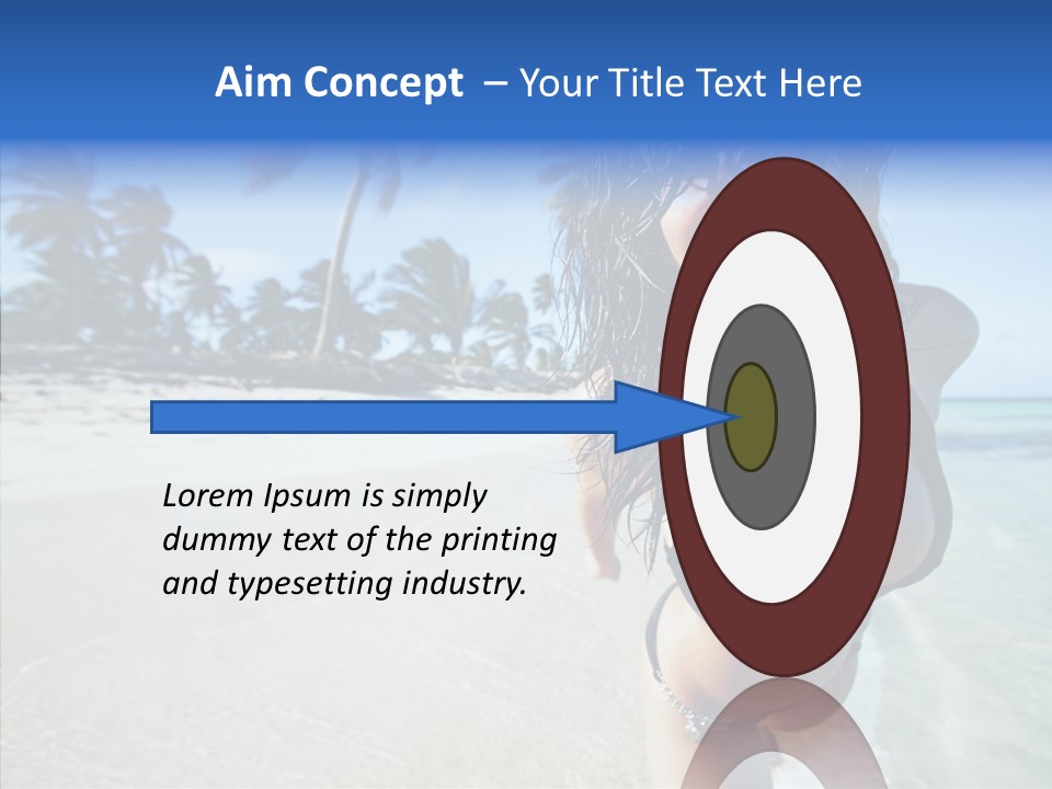 Breasts Tanned Woman PowerPoint Template