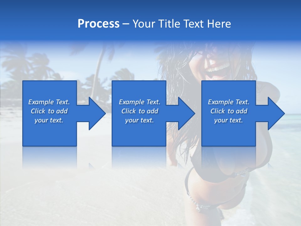 Breasts Tanned Woman PowerPoint Template