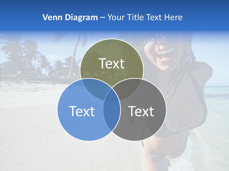 Breasts Tanned Woman PowerPoint Template