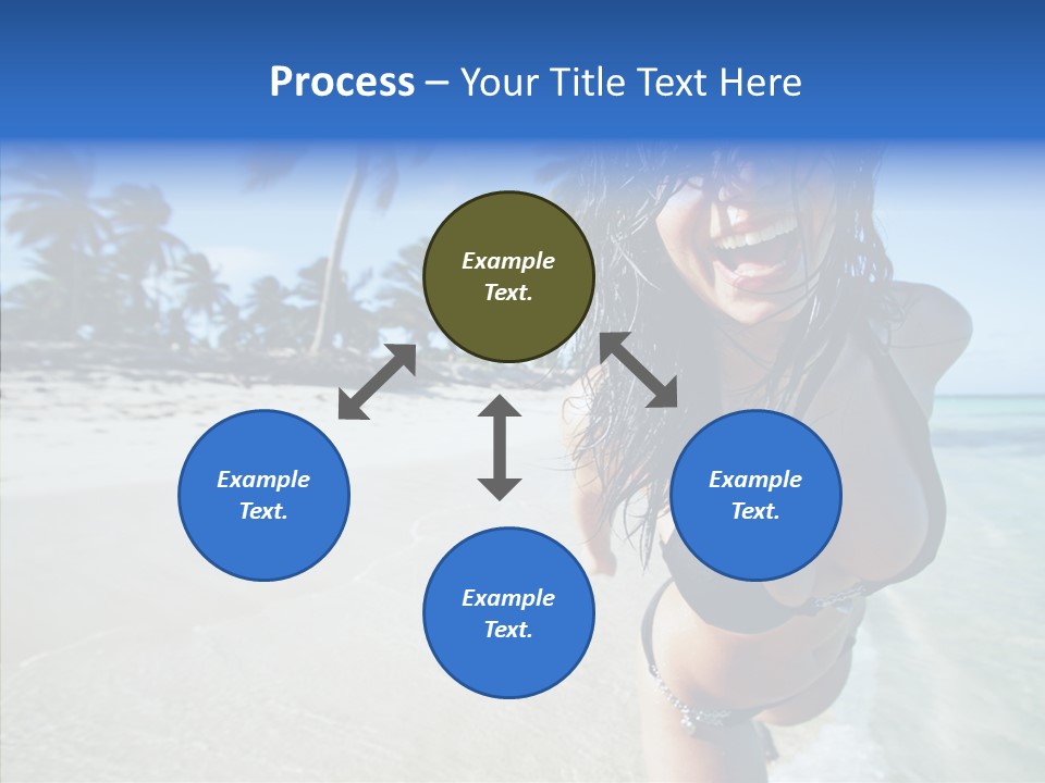 Breasts Tanned Woman PowerPoint Template