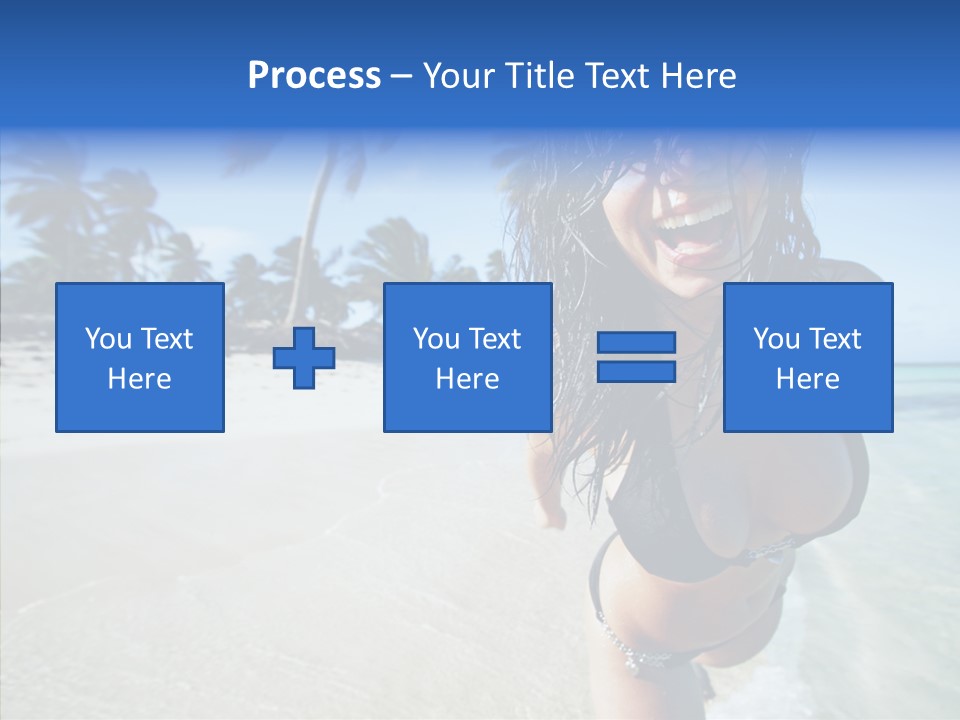 Breasts Tanned Woman PowerPoint Template